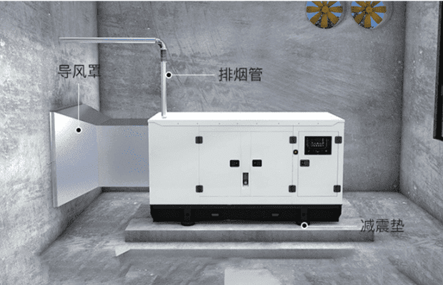 靜音發(fā)電機(jī)組室內(nèi)安裝方式